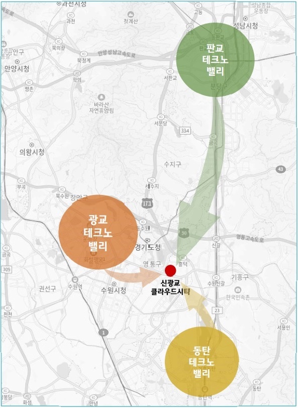 신광교 클라우드시티 주요거점 처음이미지입니다.