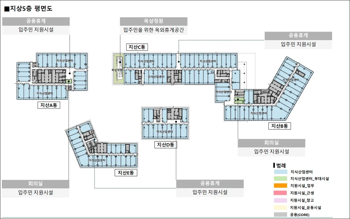 신광교 클라우드시티 지상5층 평면도 이미지