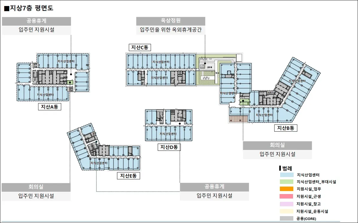 신광교 클라우드시티 지상7층 평면도 이미지