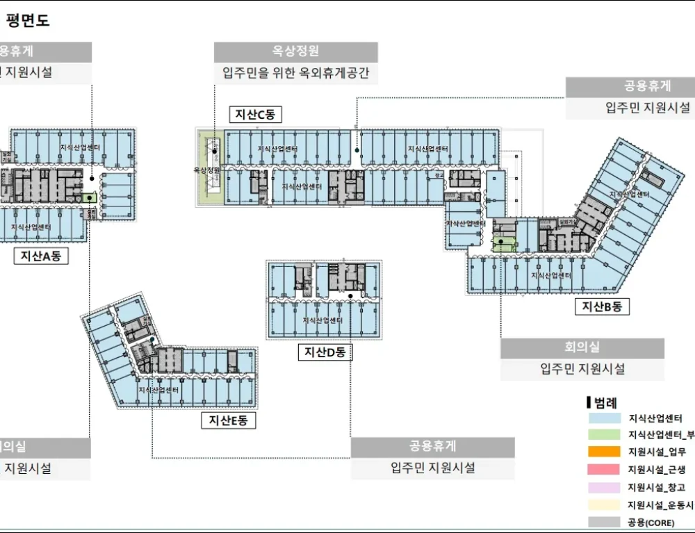 신광교 클라우드시티 지상5층 평면도 이미지